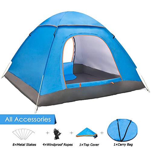 Yuanj Tenda da Campeggio per 3 4 Persone, Tenda Pieghevole Yuanj Tenda da Campeggio per 3 4 Persone, Tenda Pieghevole